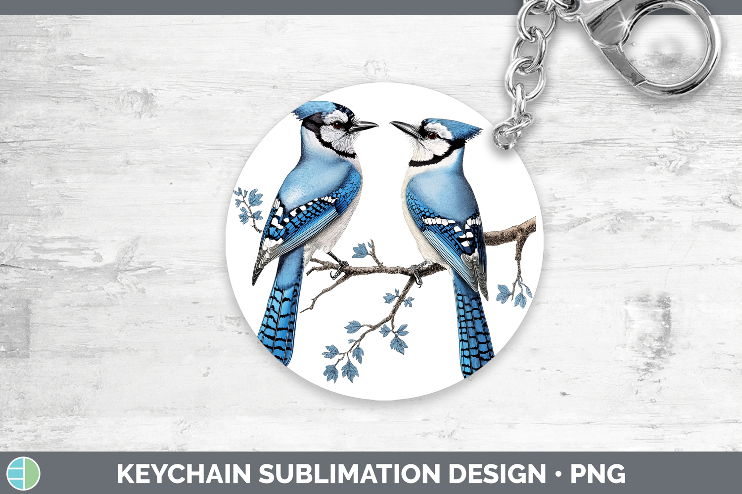 GorgeousBirds 01 Vintage Keychain design.