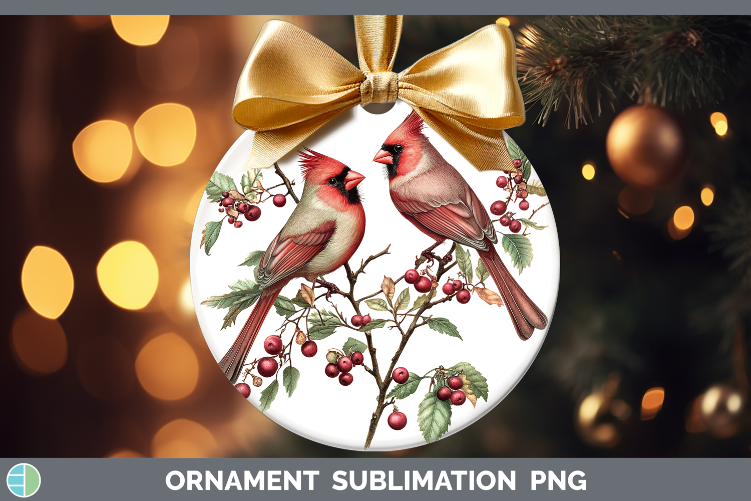 GorgeousBirds 01 Vintage Ornament design.