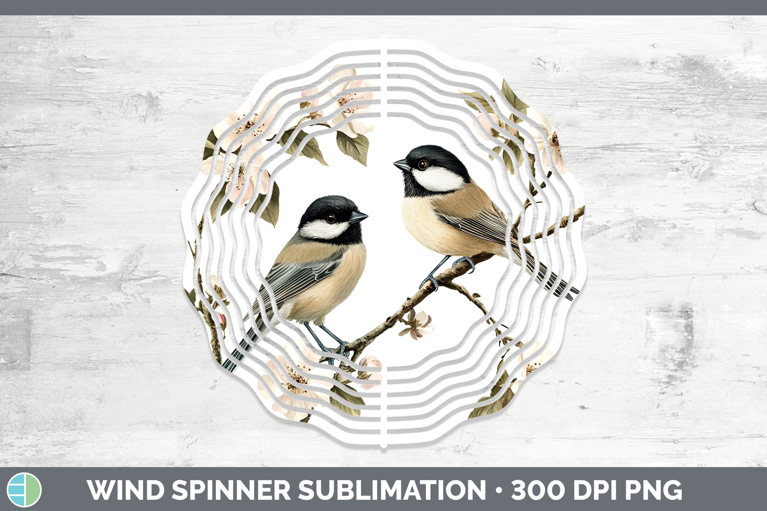 GorgeousBirds 01 Vintage Wind Spinner design.