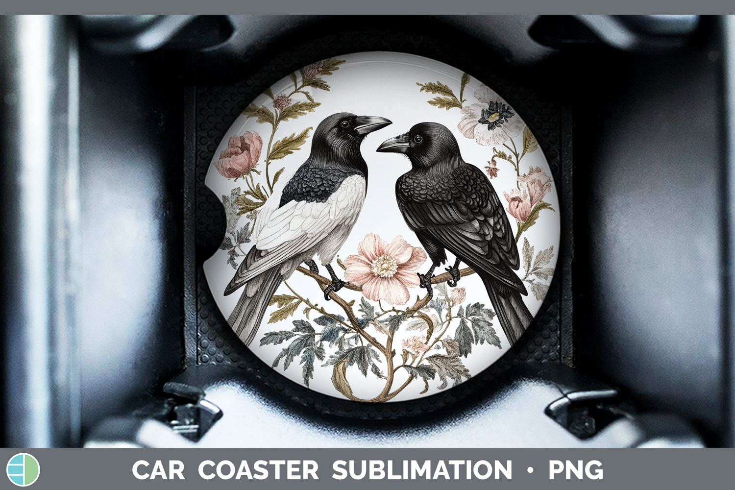 GorgeousBirds 01 Vintage Car Coaster design.