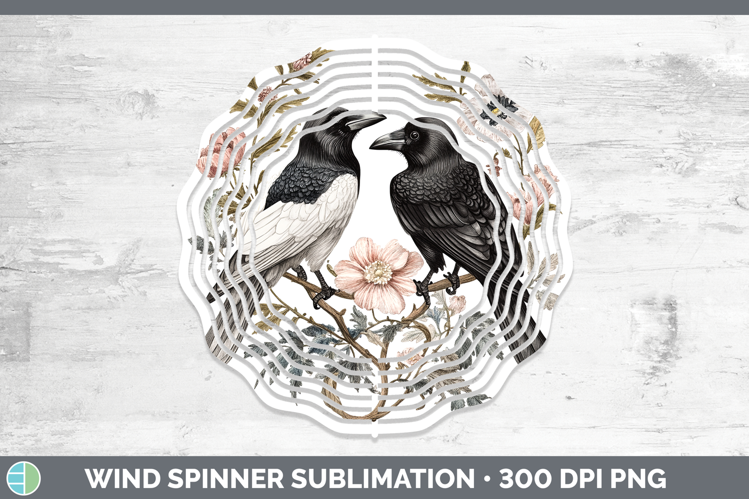 GorgeousBirds 01 Vintage Wind Spinner design.