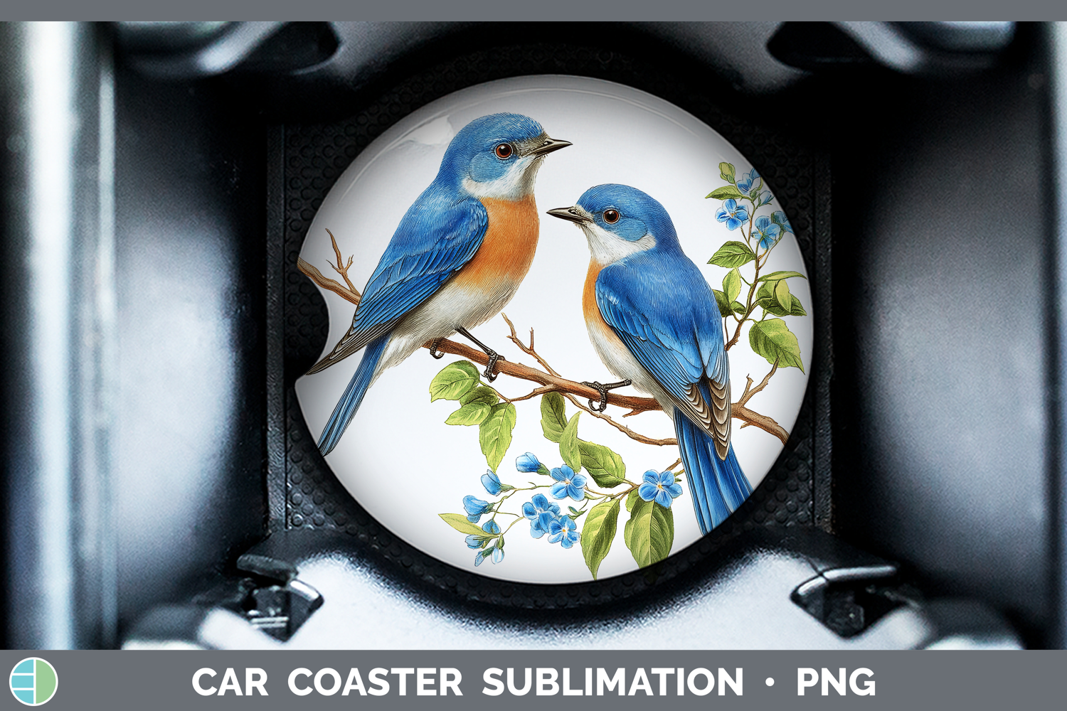 GorgeousBirds 01 Vintage Car Coaster design.