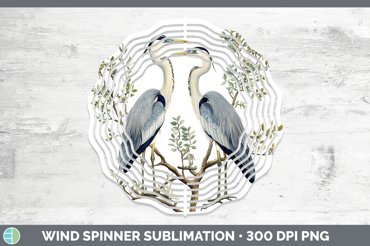 GorgeousBirds 01 Vintage Wind Spinner design.