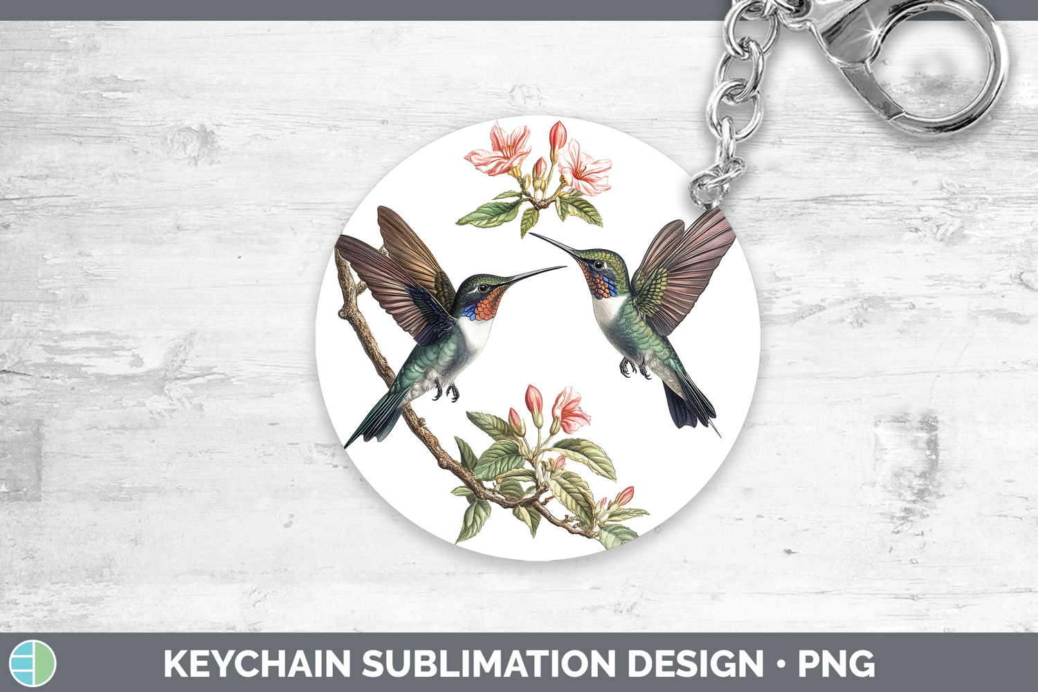 GorgeousBirds 01 Vintage Keychain design.