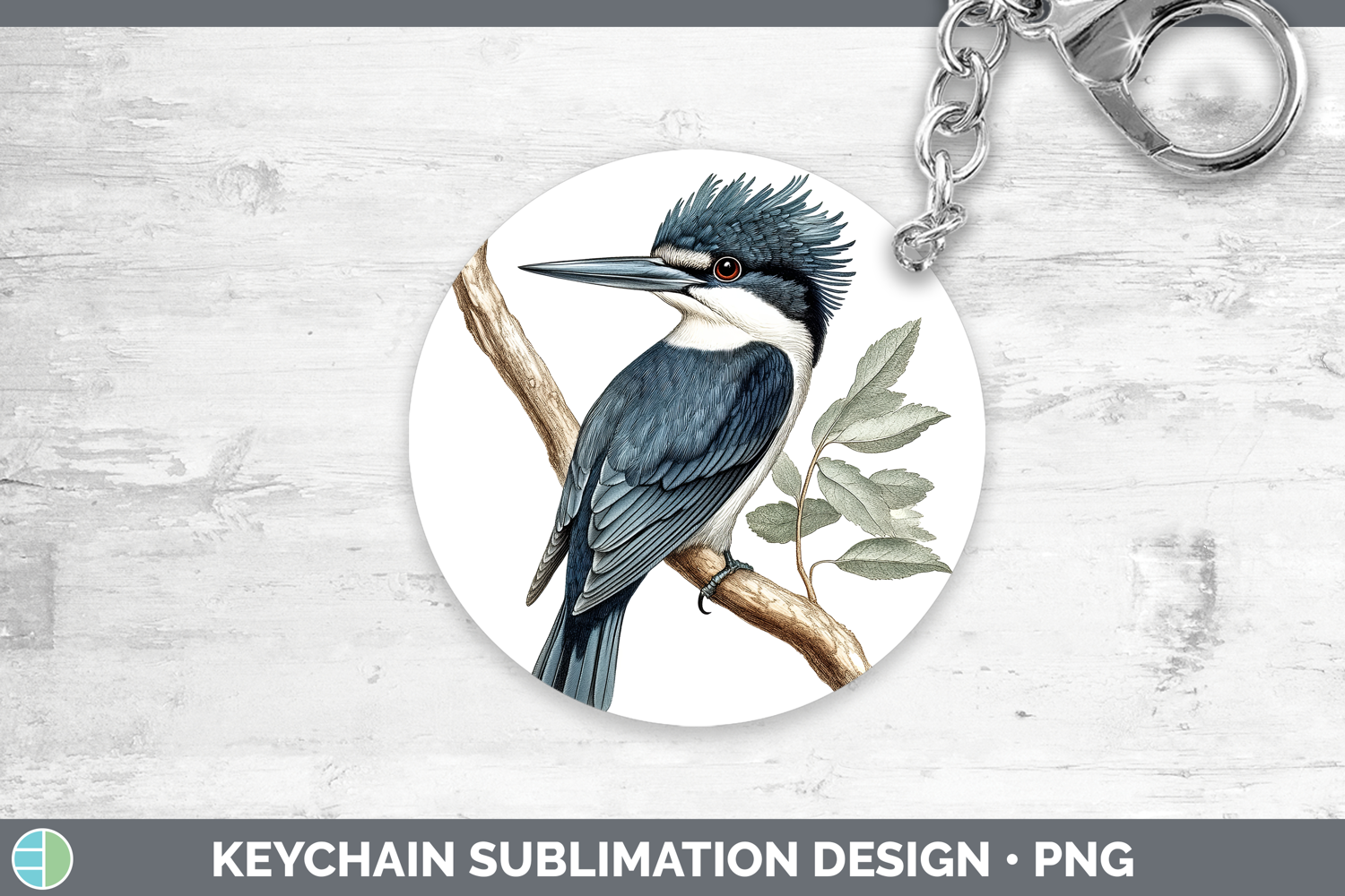 GorgeousBirds 01 Vintage Keychain design.