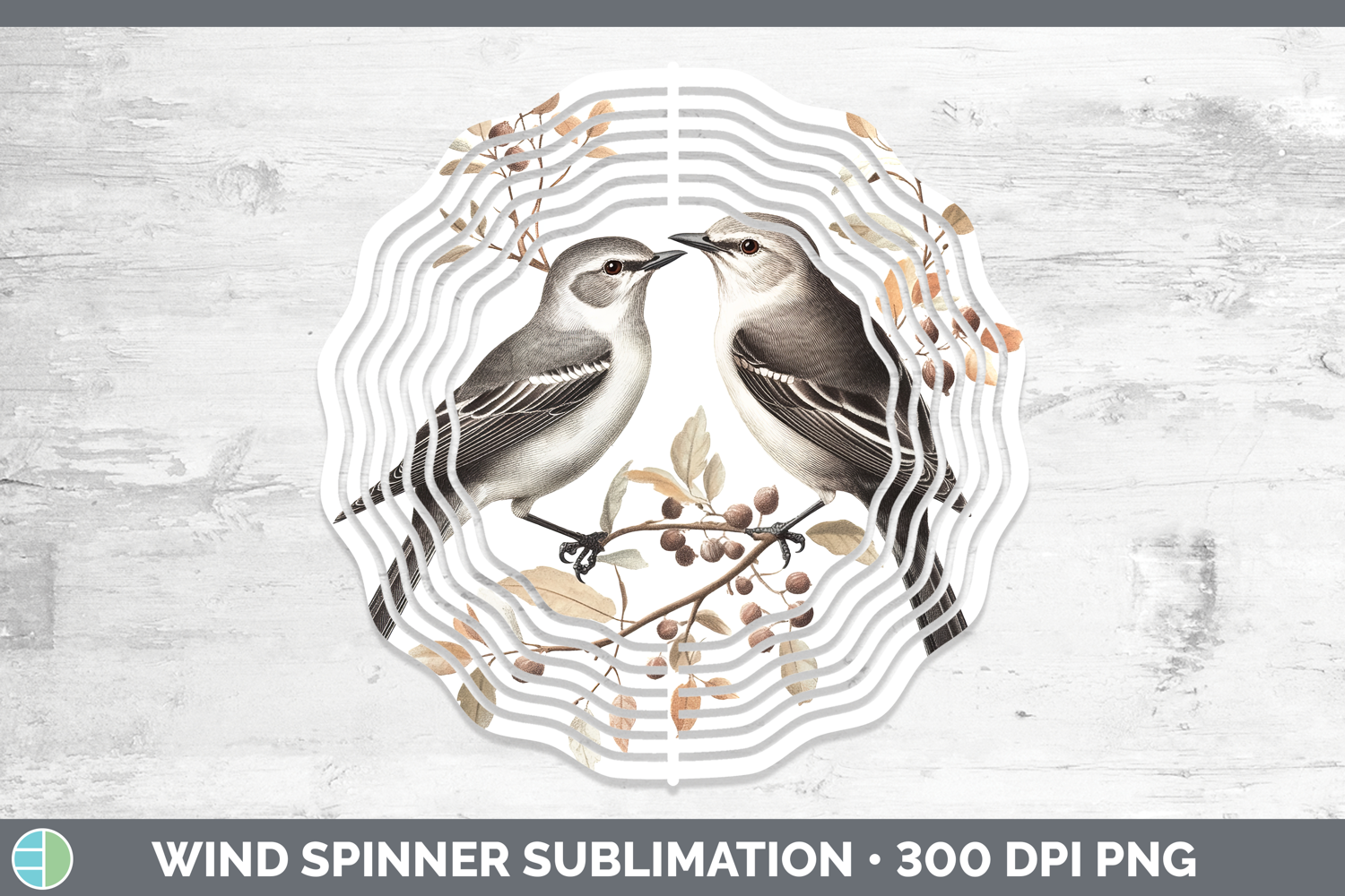 GorgeousBirds 01 Vintage Wind Spinner design.