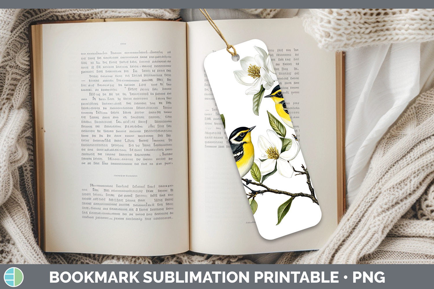 GorgeousBirds 01 Vintage Bookmark design.