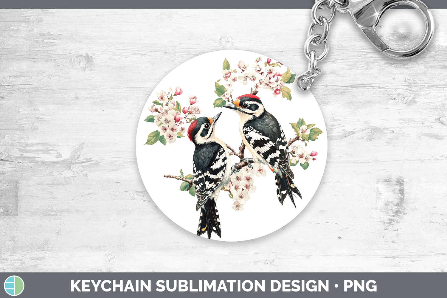GorgeousBirds 01 Vintage Keychain design.