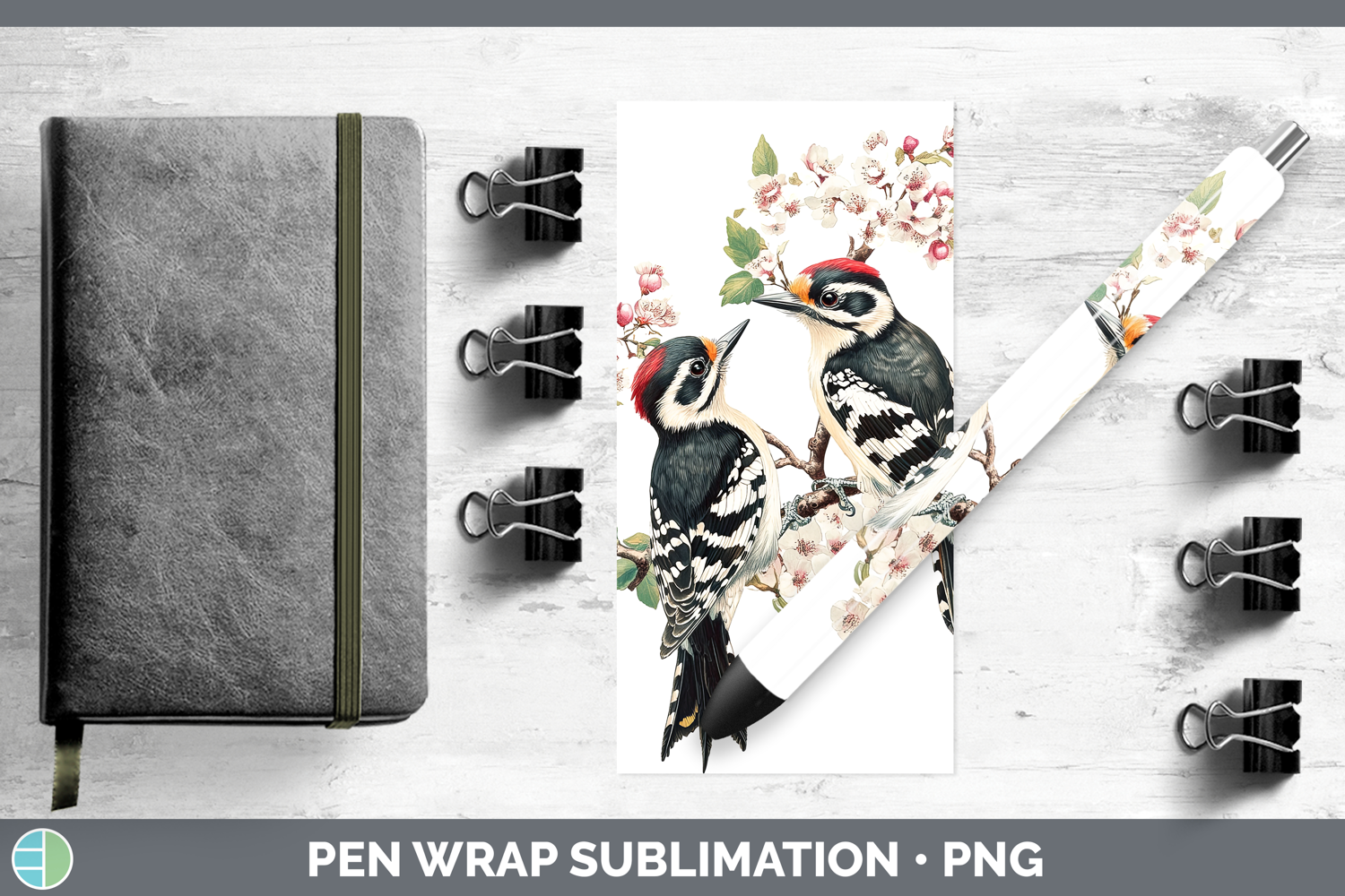 GorgeousBirds 01 Vintage Pen Wrap design.