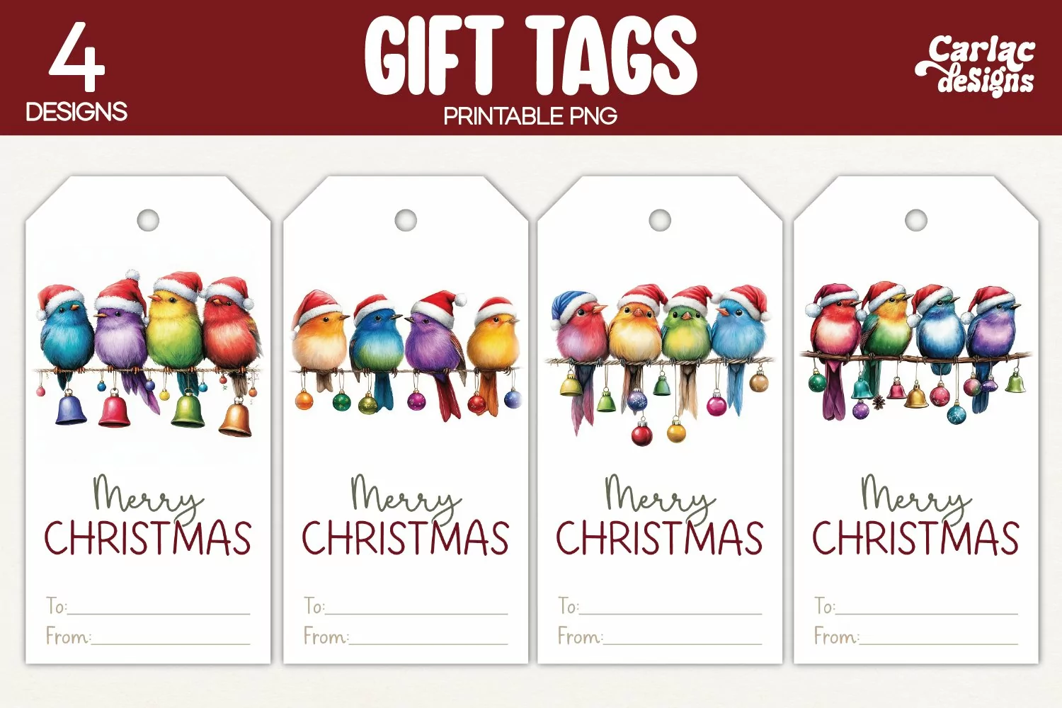 birds gift tags