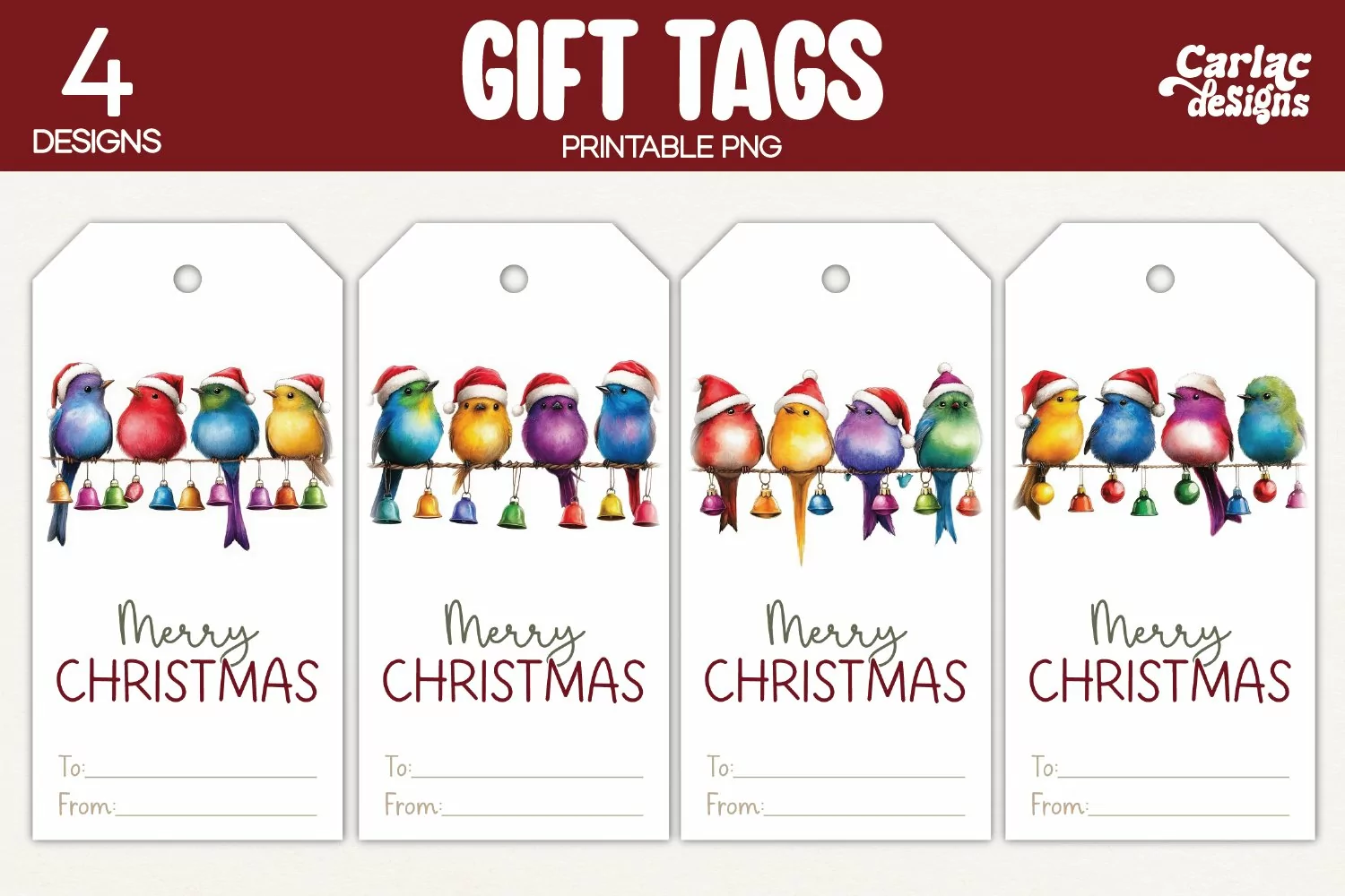 birds gift tags