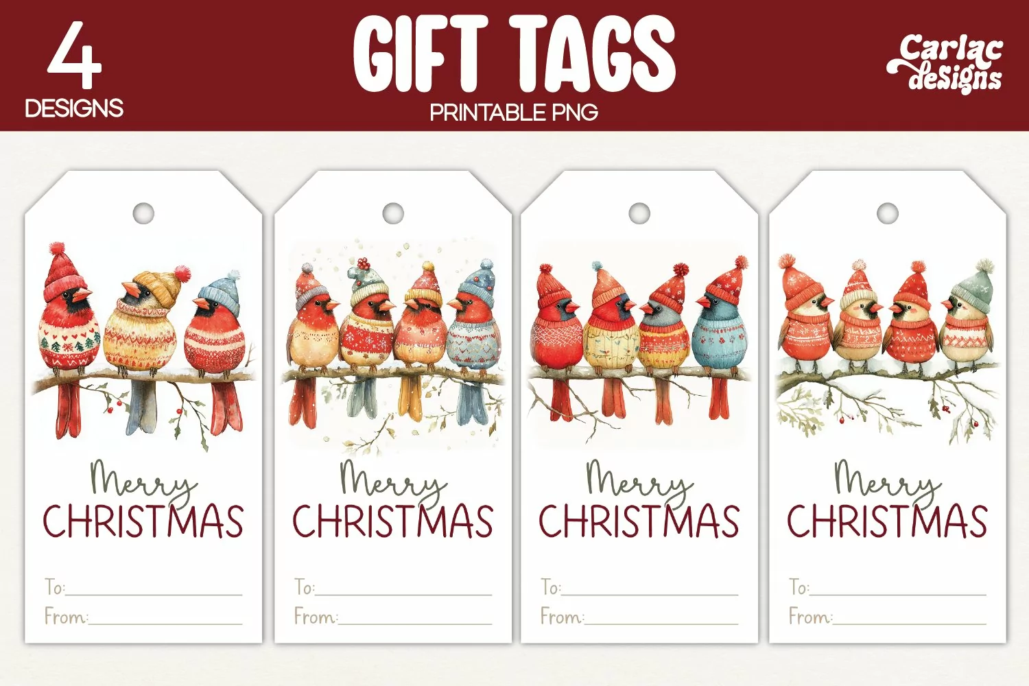 birds gift tags