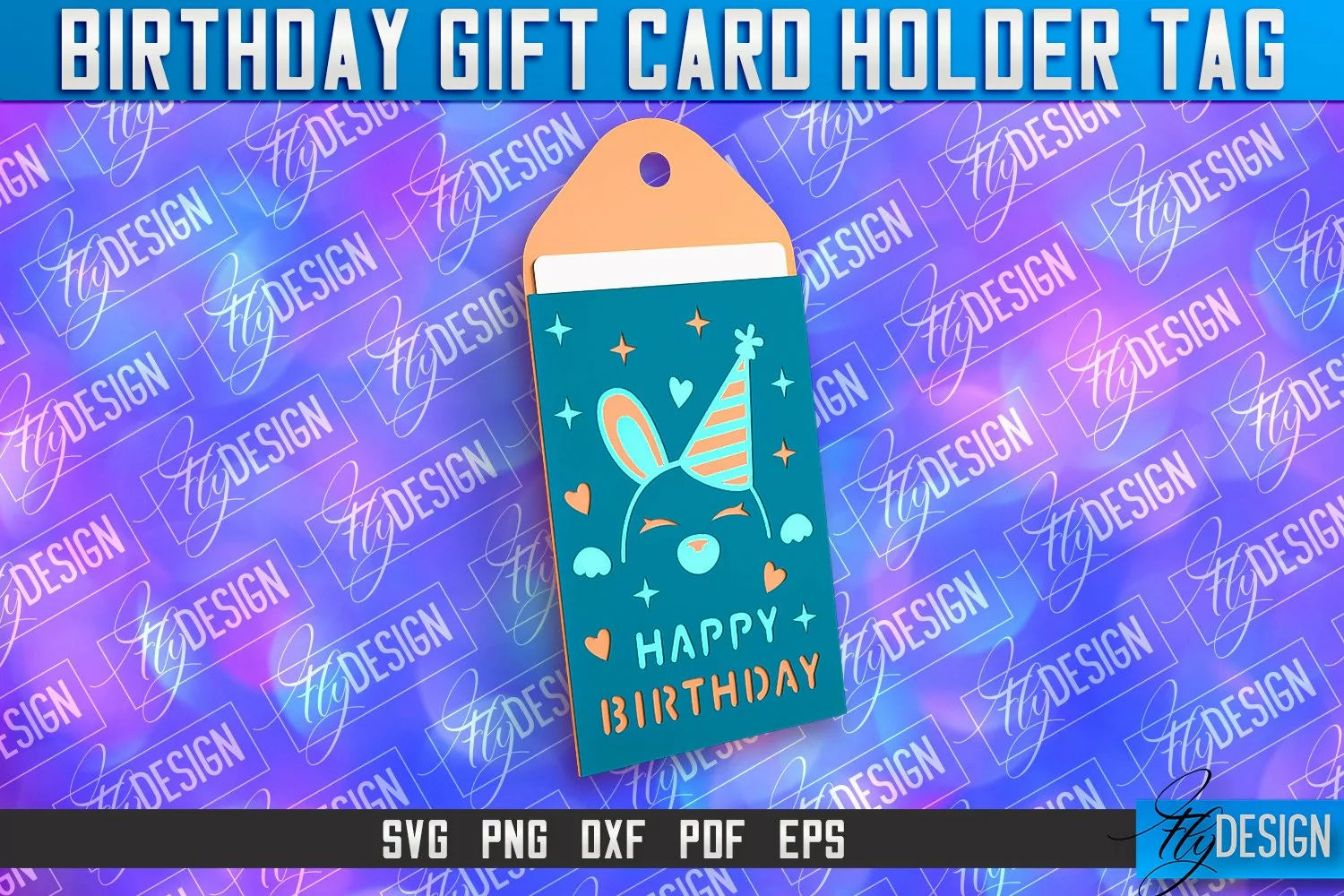 Birthday Gift Card Holder Tag | Gift Card SVG | SVG File product image 1