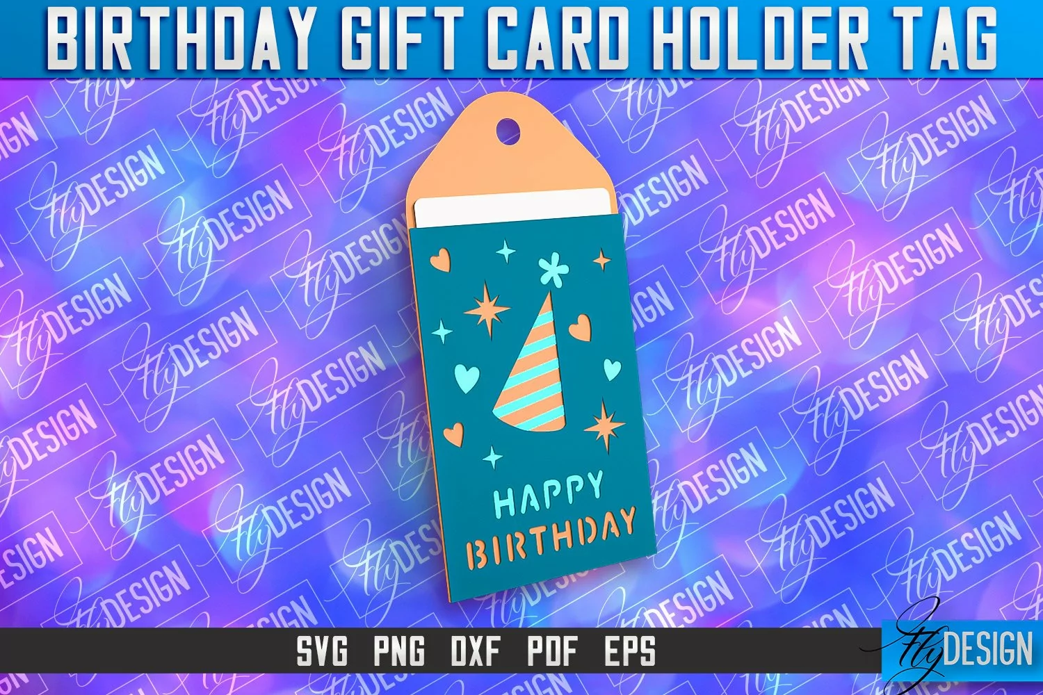 Birthday Gift Card Holder Tag | Gift Card SVG | SVG File product image 1