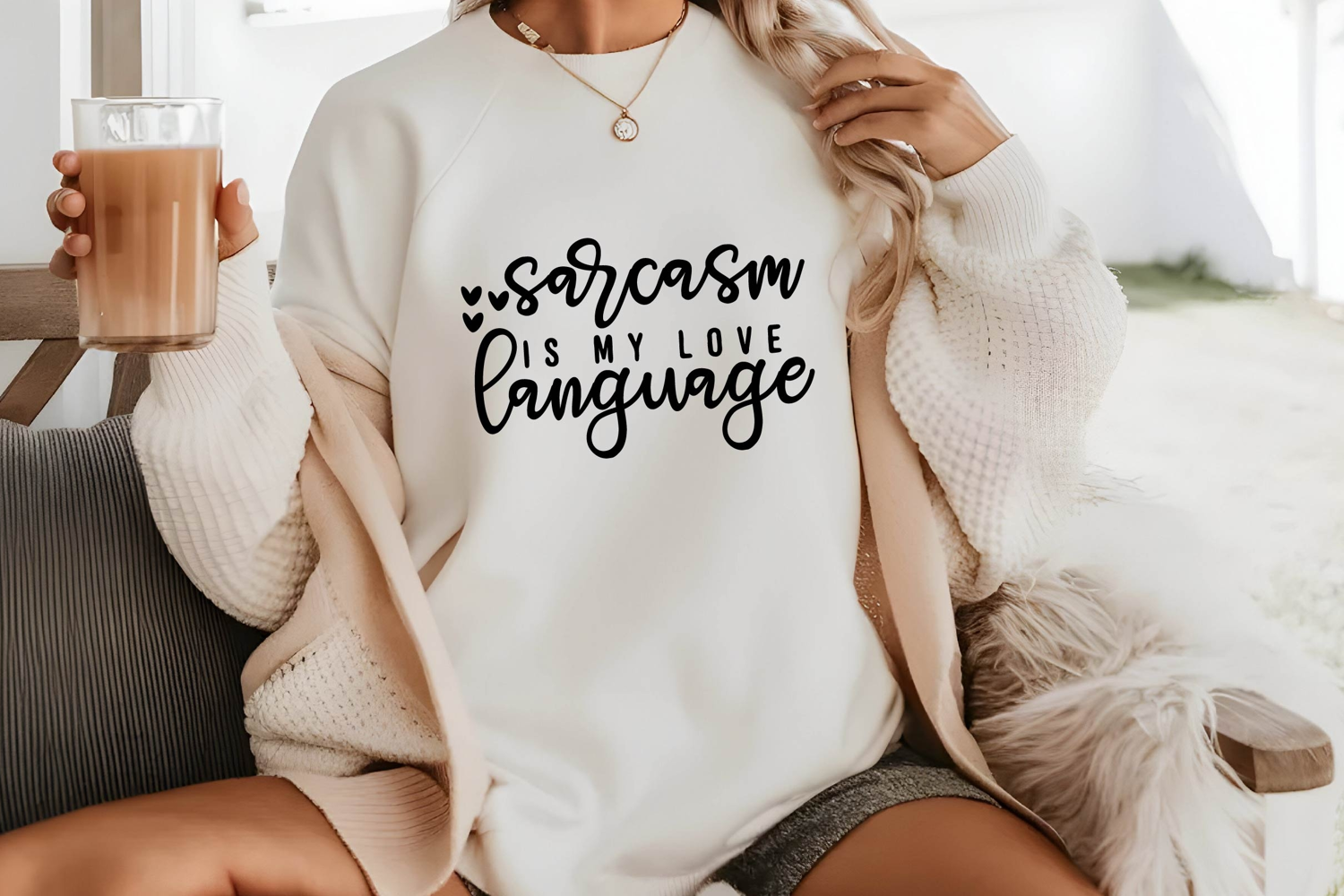 Sarcasm is My Love Language Svg, Funny Sarcastic Svg product image 1