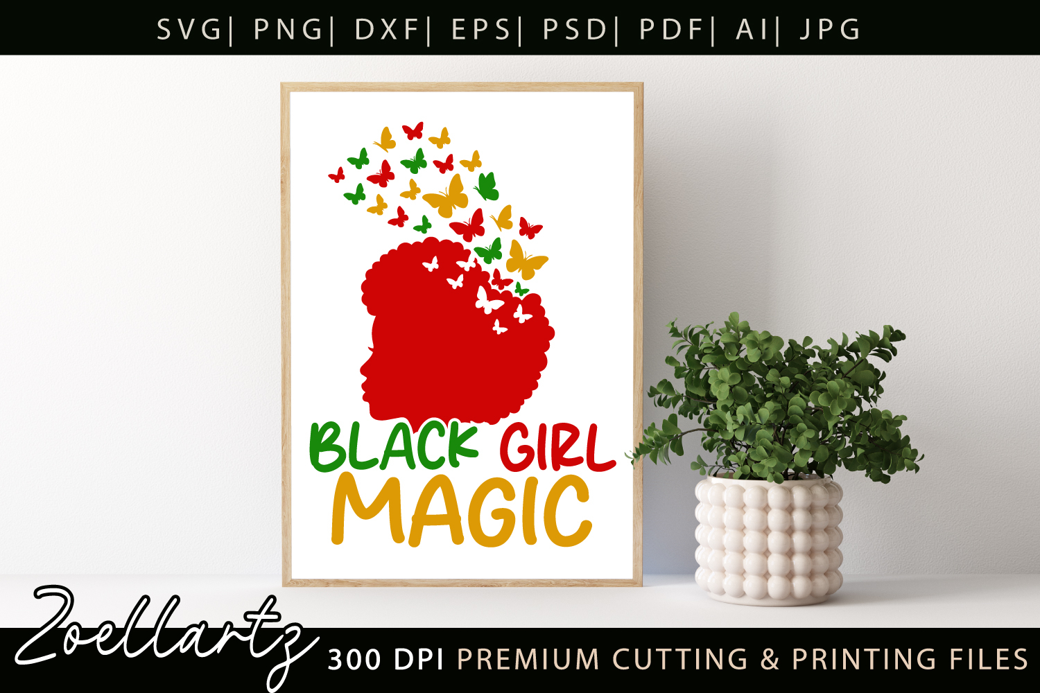 Black Girl Magic SVG PNG EPS DXF Juneteenth SVG Freedom Day product image 1