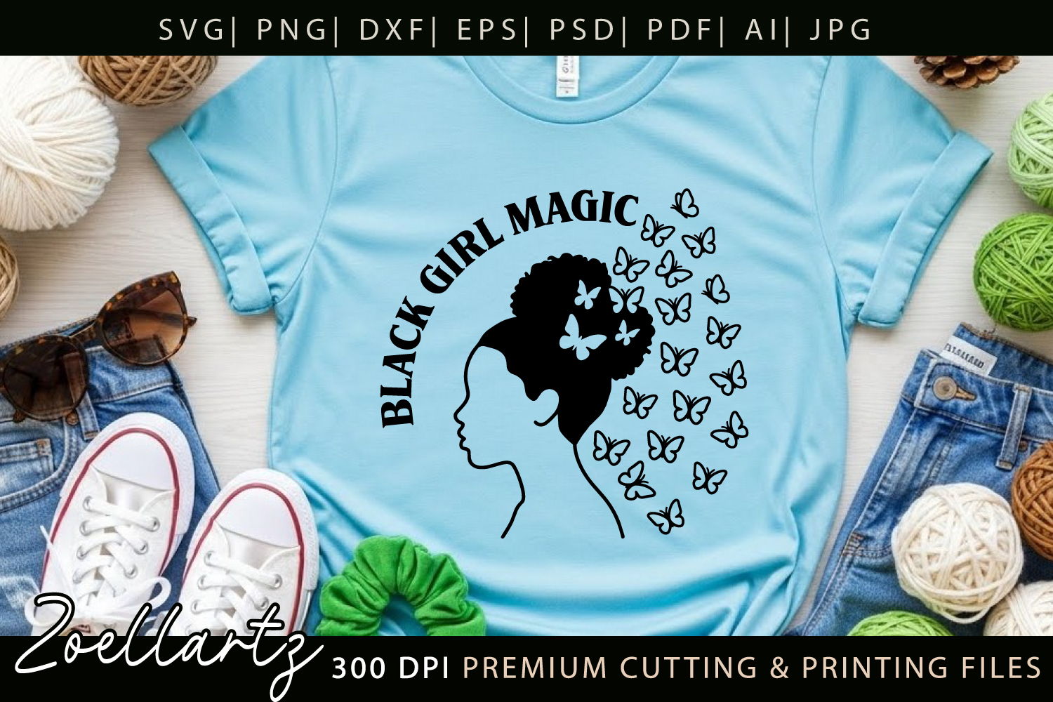 Black Girl Magic SVG PNG EPS DXF Juneteenth SVG Freedom Day product image 1
