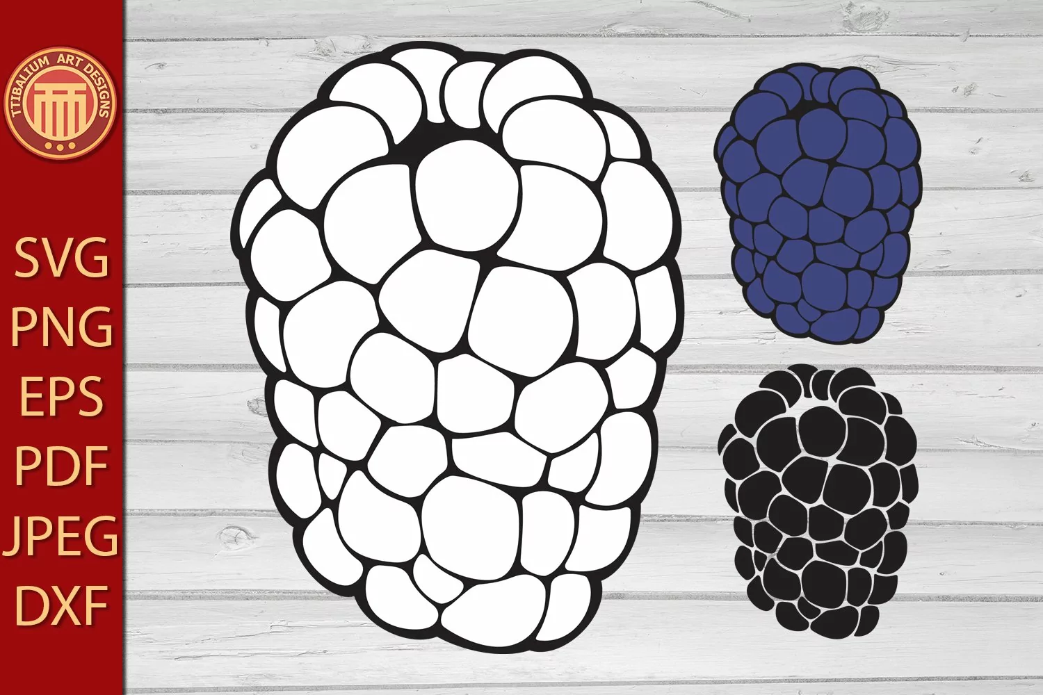 Blackberry Fruit - eps, jpg, dxf, svg, pdf, png files product image 1