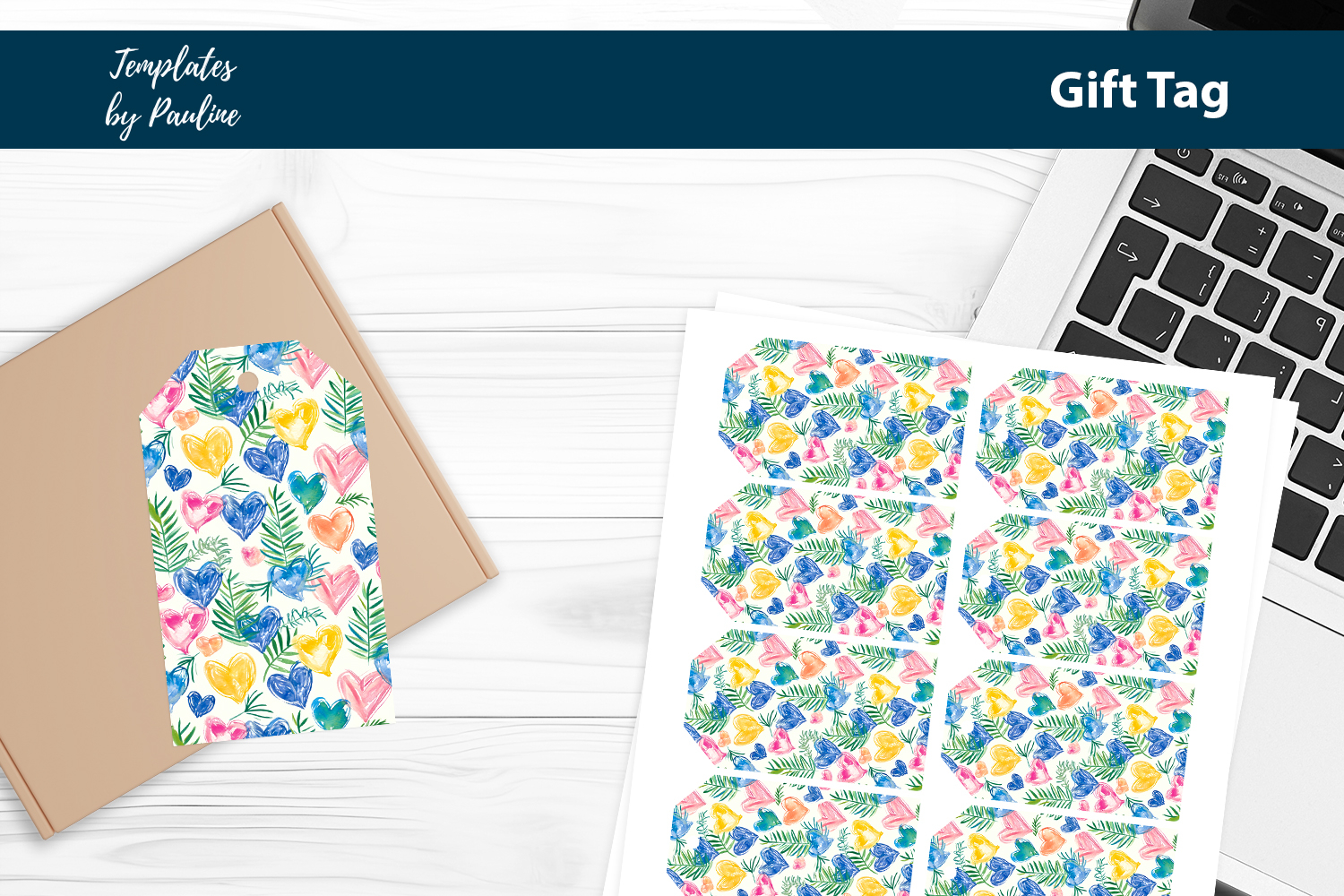 Blue Heart Printable Heart Product Label