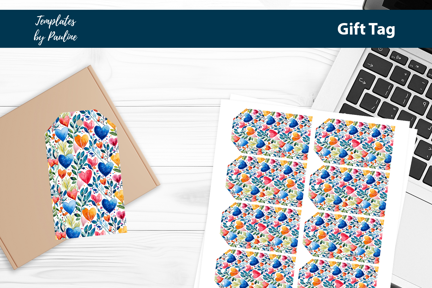 Blue Heart  Printable Heart Product Label