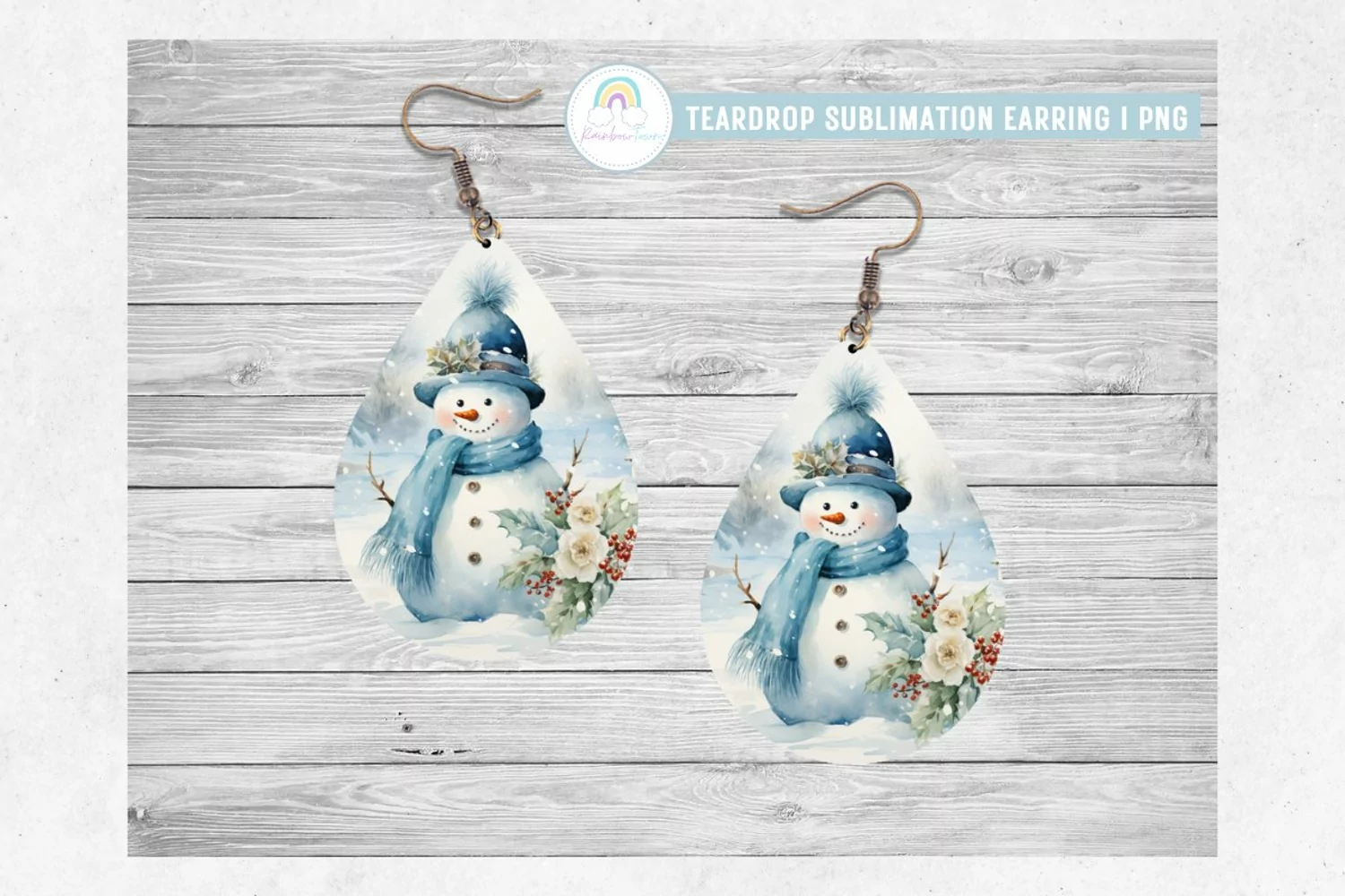 Vintage Snowman Sublimation Earrings product image 1