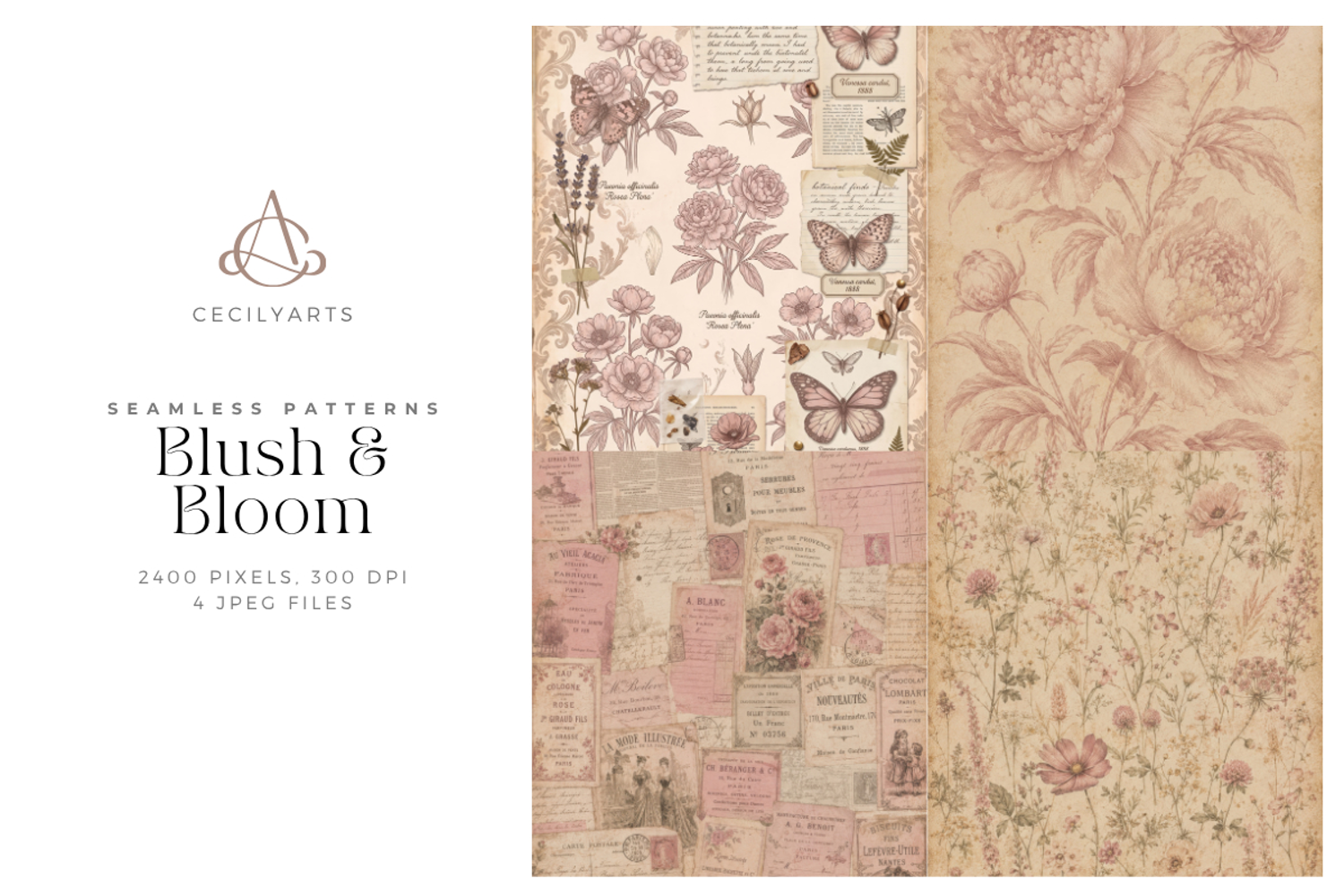 Blush & Bloom 4 Digital Papers product image 1