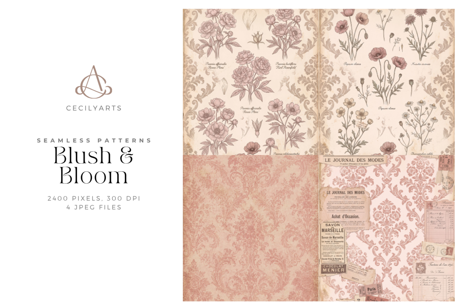 Blush & Bloom 4 Digital Papers product image 1