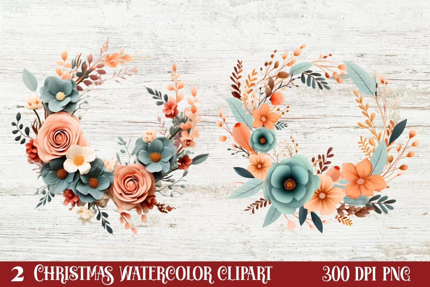 Boho Christmas Clipart , Boho Christmas Clipart product image 1