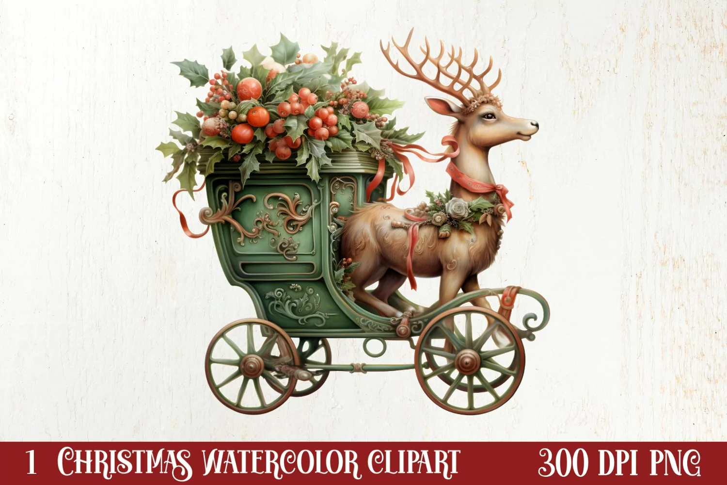 Boho Fairy Christmas Clipart Sublimation, Christmas Clipart product image 1