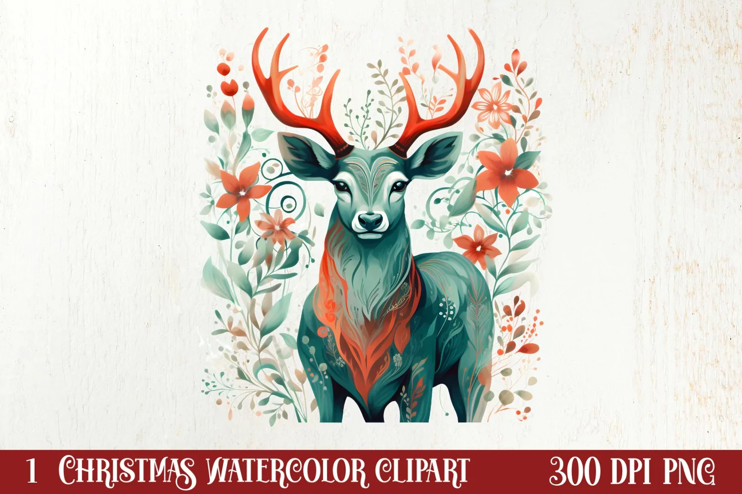 Boho Fairy Christmas Clipart Sublimation, Christmas Clipart product image 1