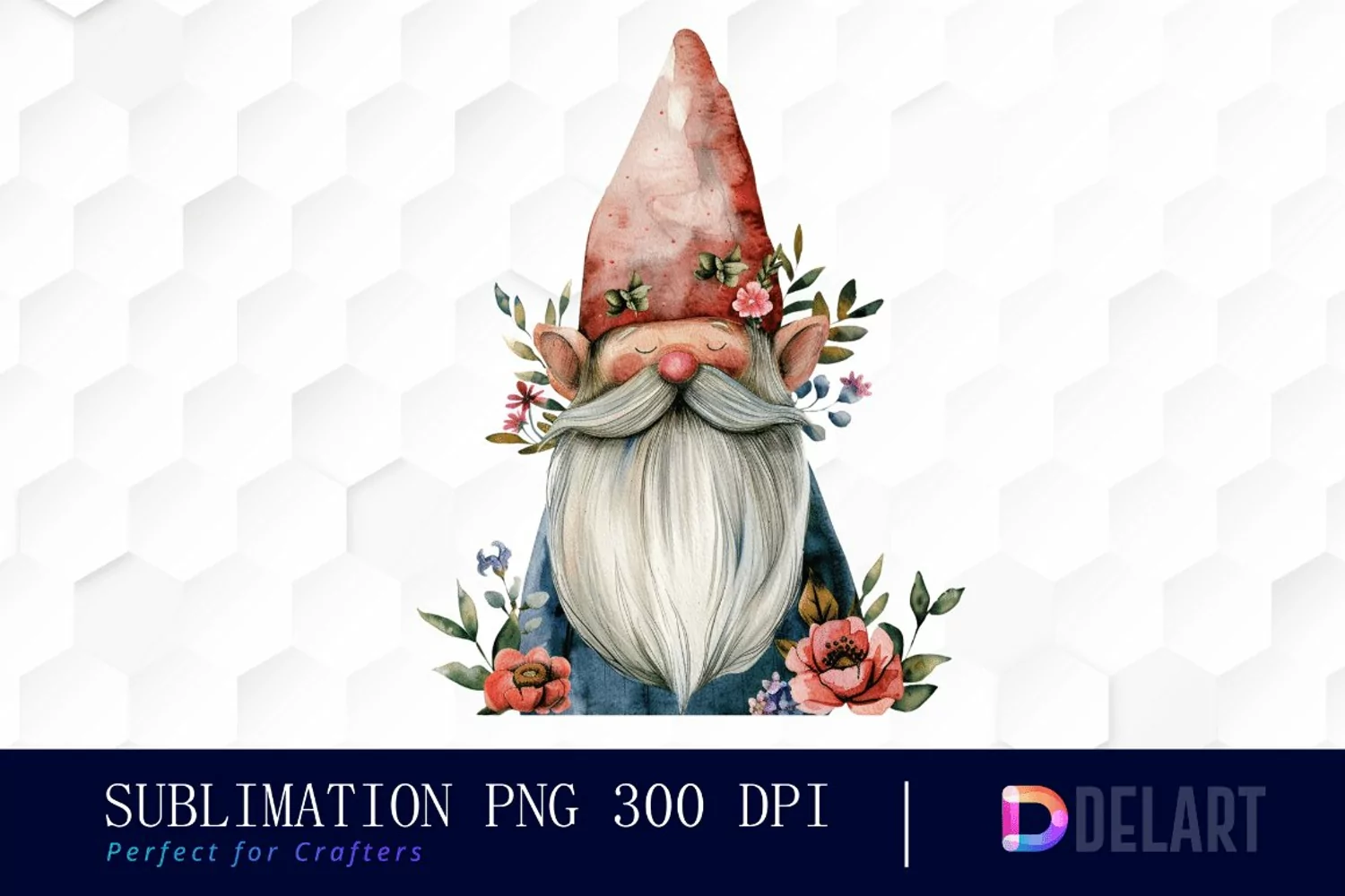 Boho Gnome Watercolor Clipart product image 1