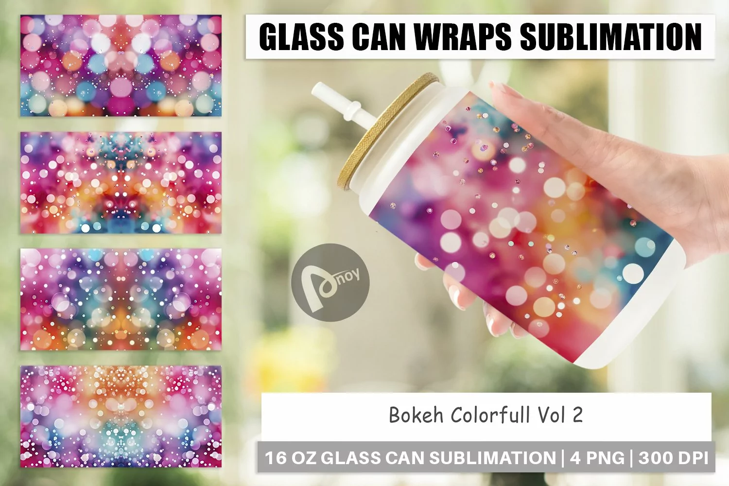 Glass Can Wraps Bokeh Effect product image 1