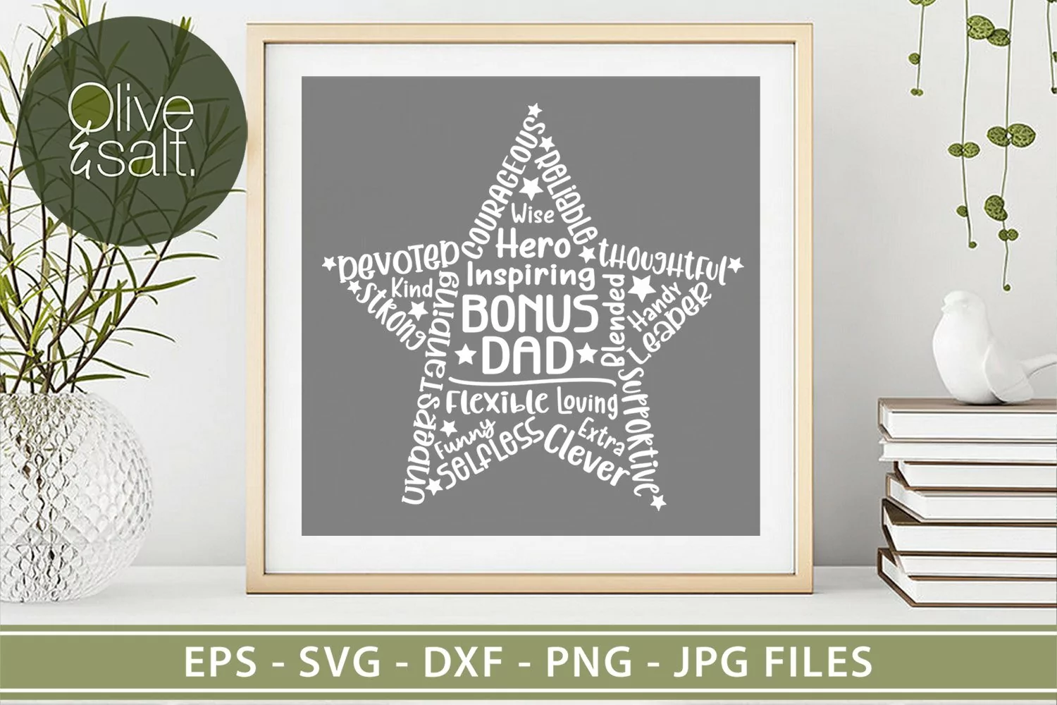 Bonus Dad SVG, fathers day svg, dad svg, word art product image 1
