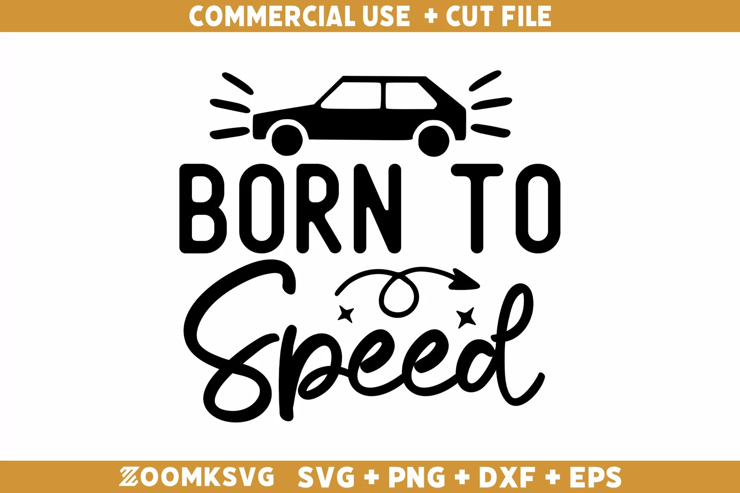 Born to speed SVG | Funny Car saying SVG | Driver SVG product image 1