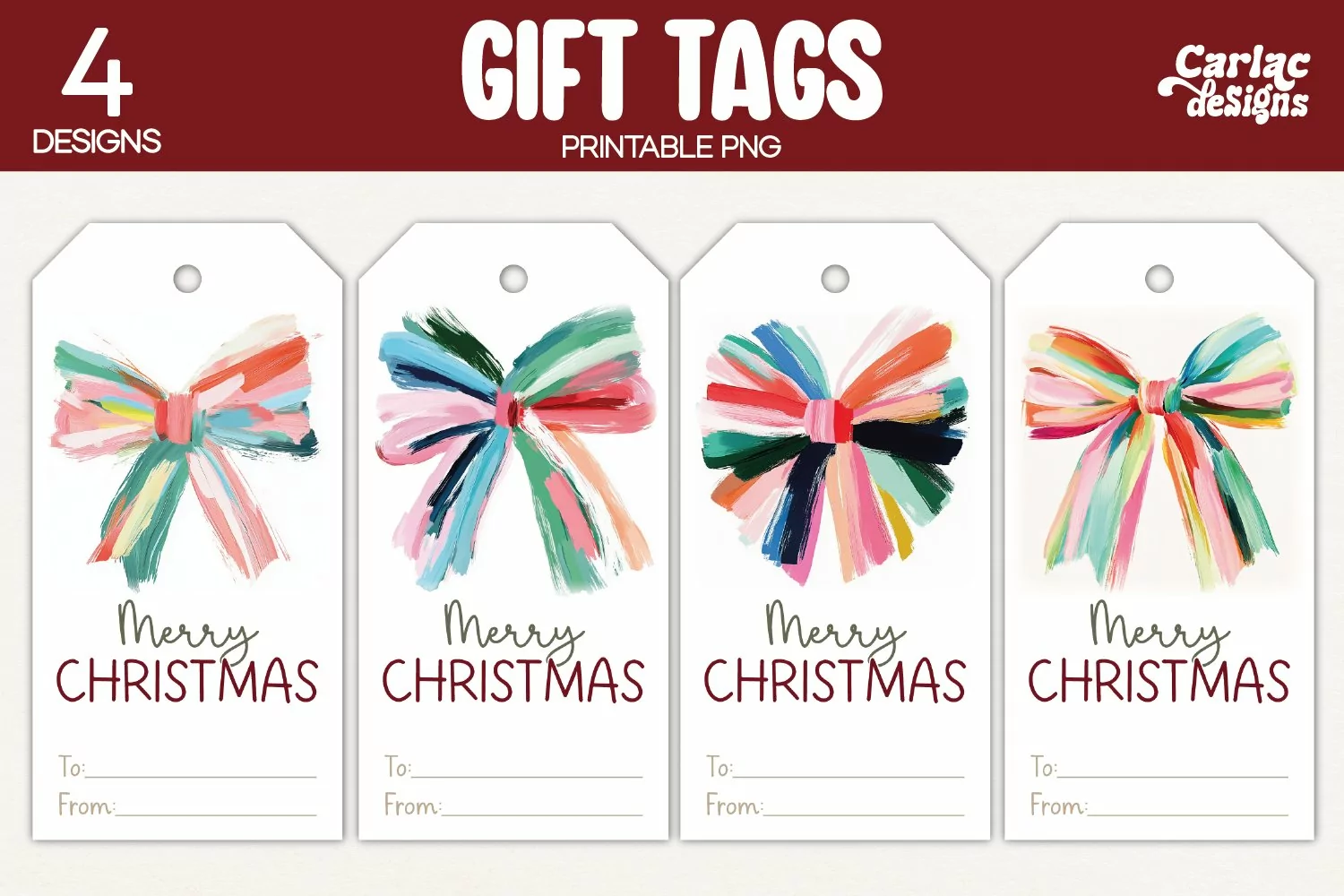 bow gift tags