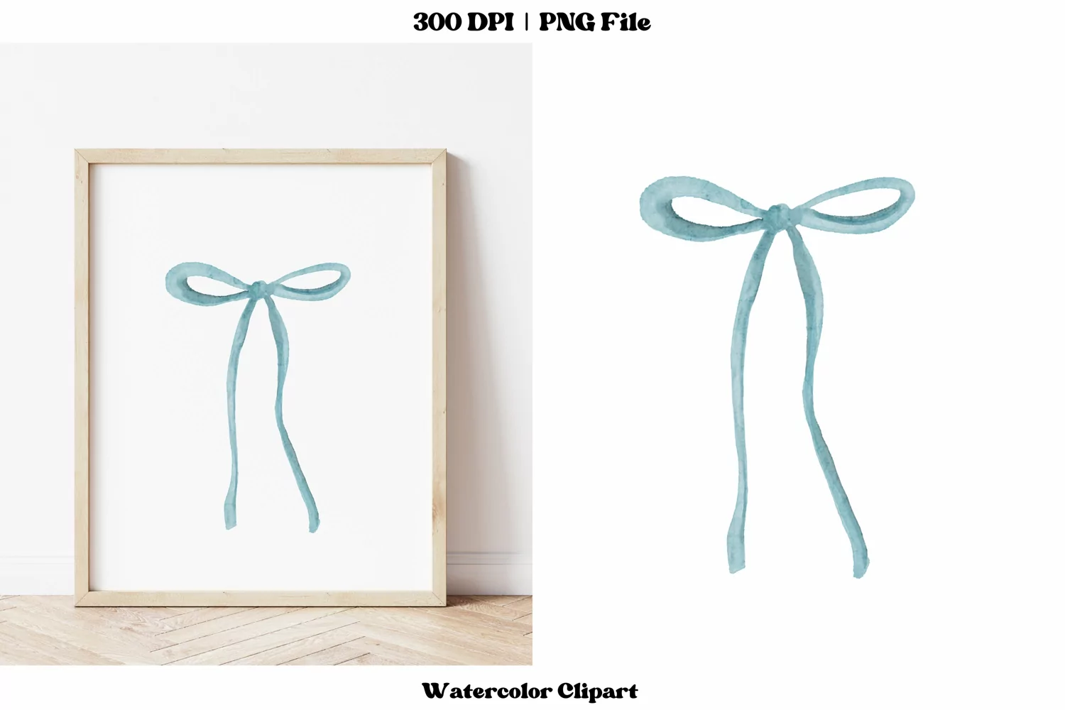 Bow Png Blue Bow Sublimation Watercolor Bow Clipart Blue