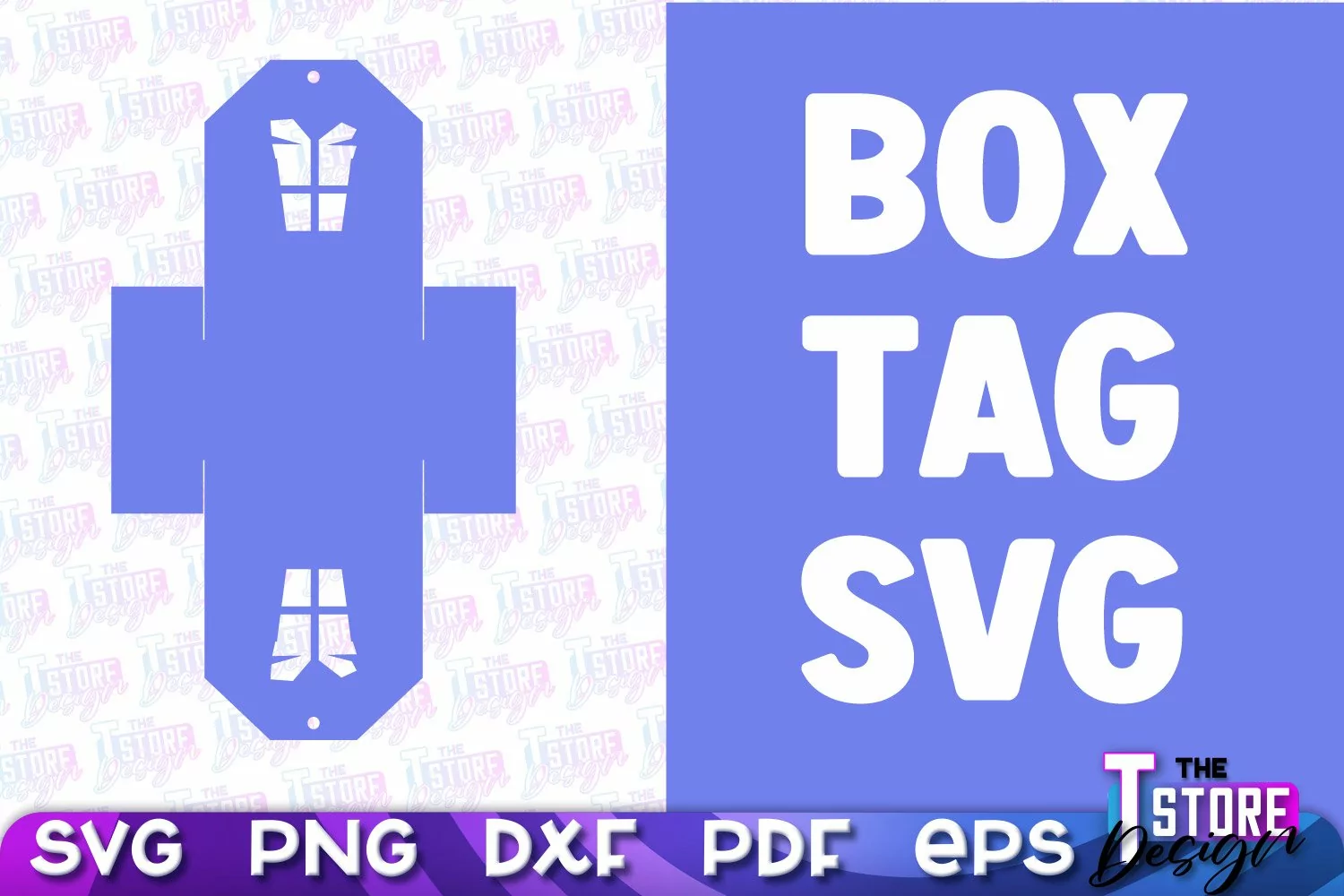 Box Tag SVG | Paper Cut Design | SVG File | Paper Box Design product image 1