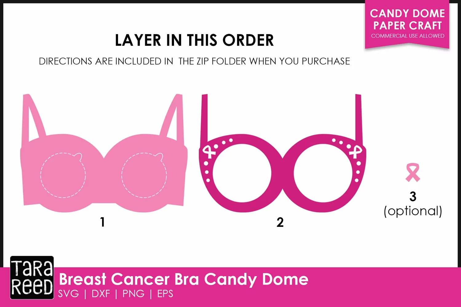 Breast Cancer Awareness SVG for Cricut | Breast Cancer Candy Dom