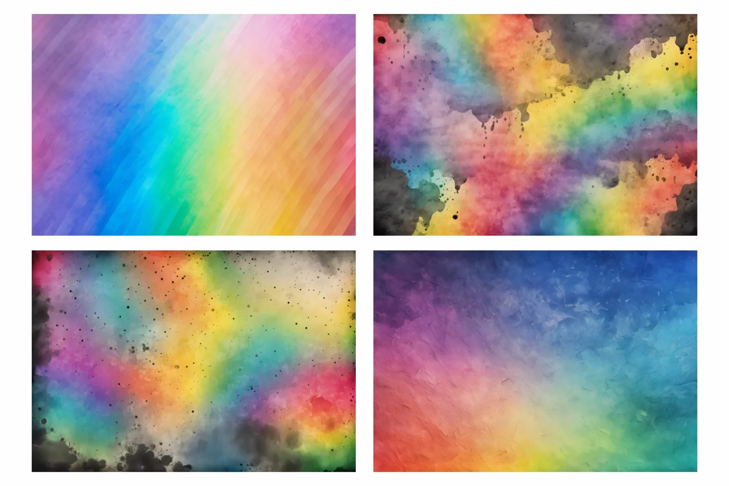Bright Rainbow Colored Paper Textures product image 1