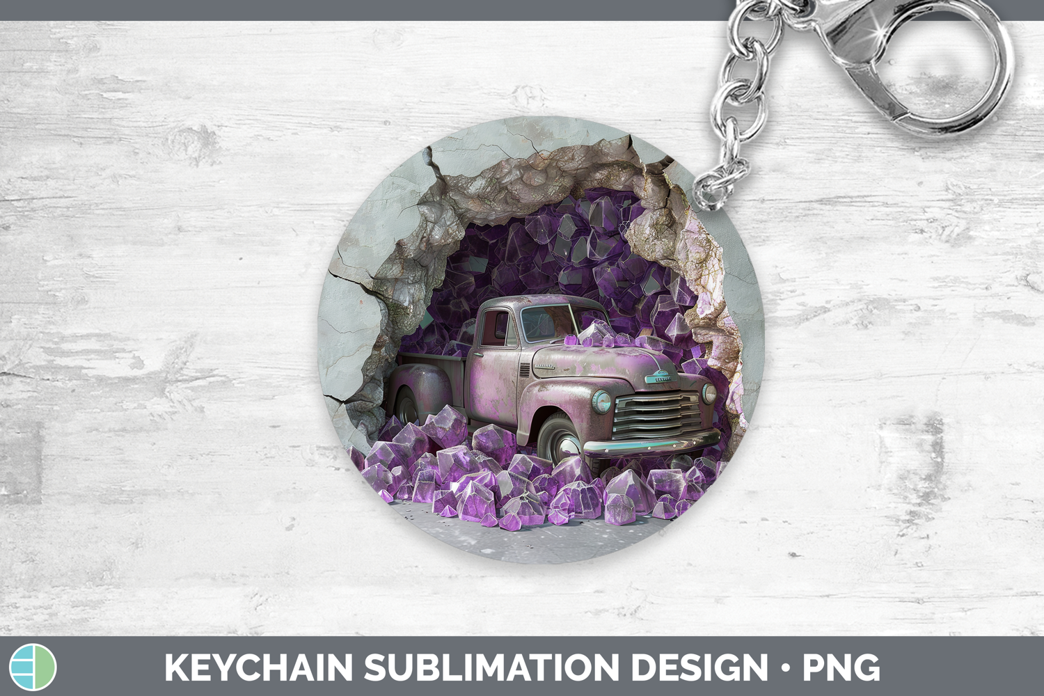 GorgeousBS02 Geode Keychain design.