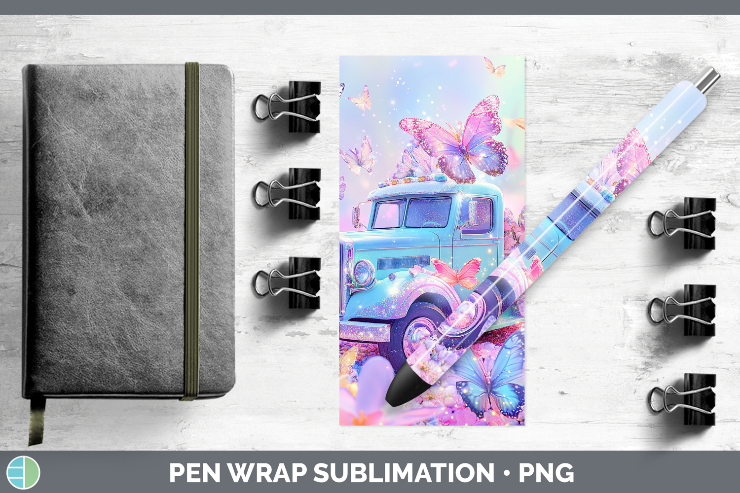 GorgeousBS02 Glitter Pen Wrap design.