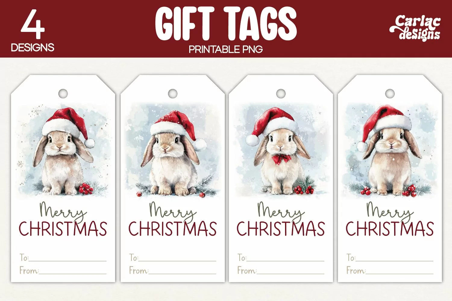 bunny gift tags