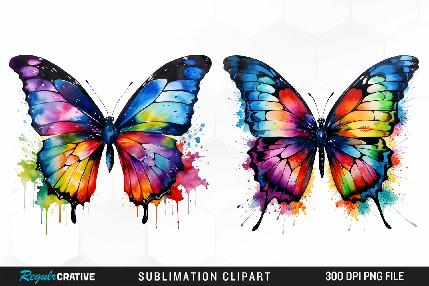 Watercolor Butterfly Exquisite Clipart product image 1
