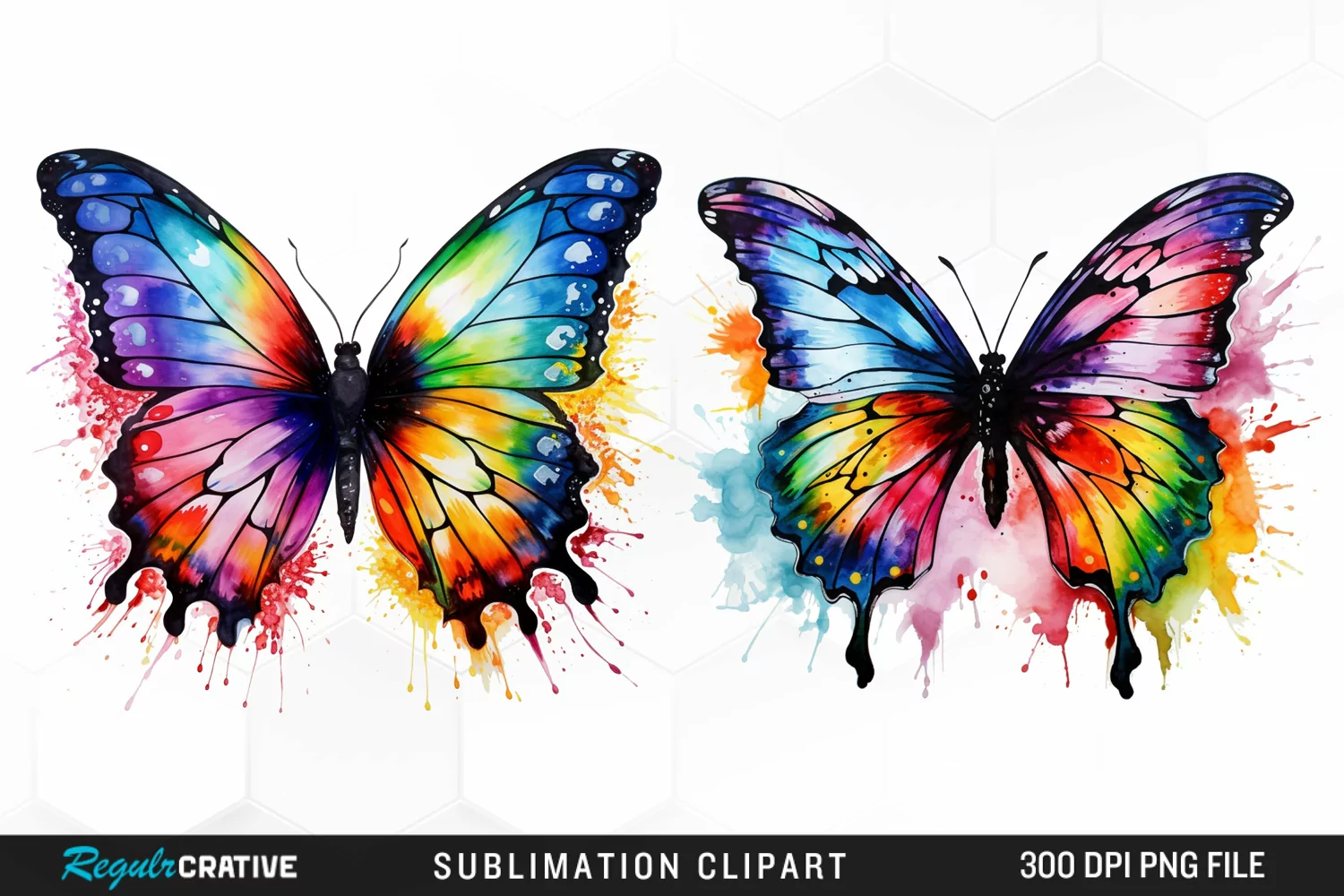 Watercolor Butterfly Exquisite Clipart product image 1