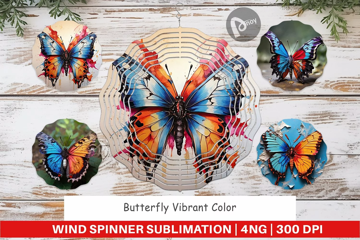 Wind Spinner Butterfly Vibrant Color product image 1
