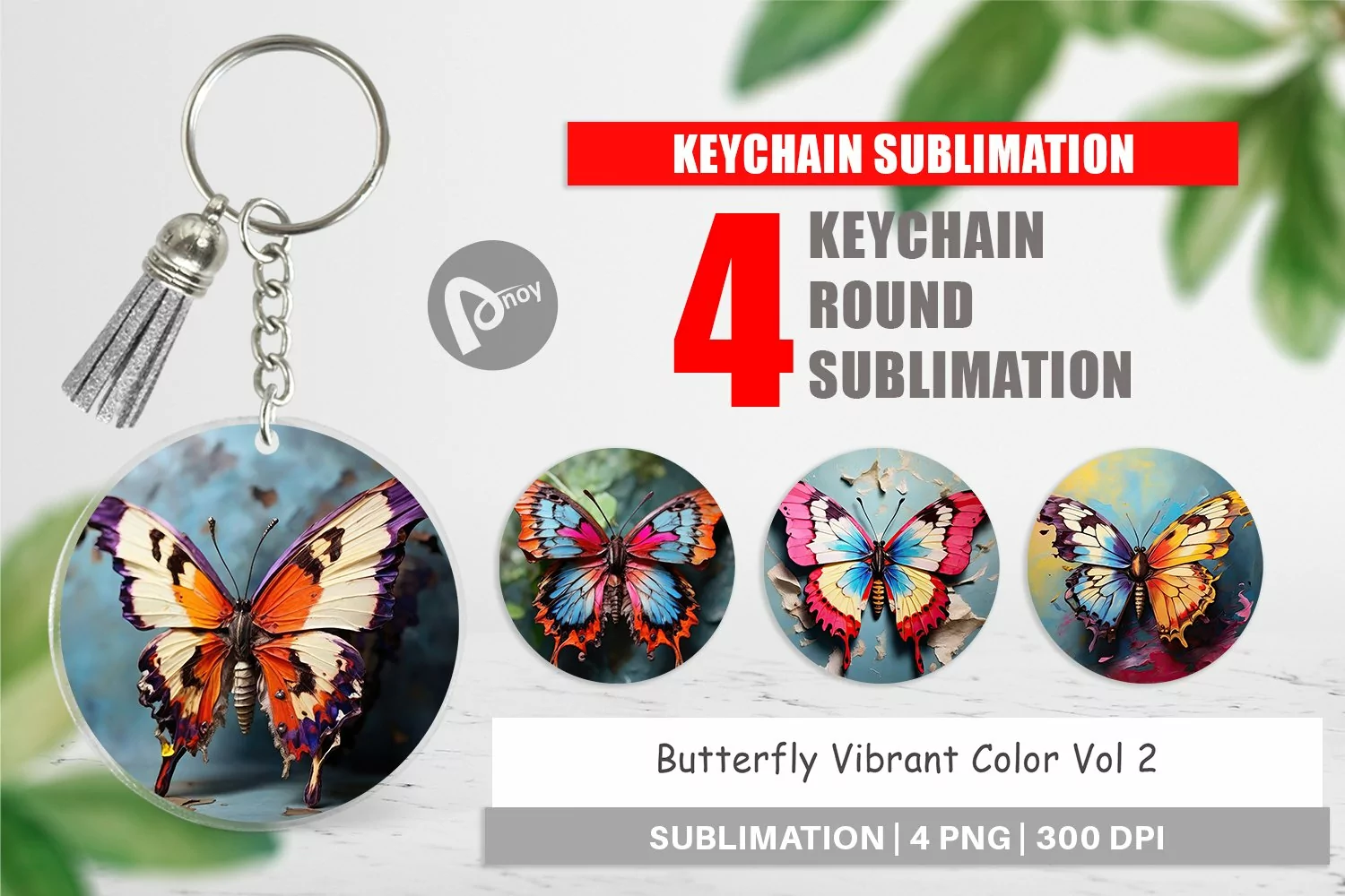 Keychain Butterfly Vibrant Color product image 1