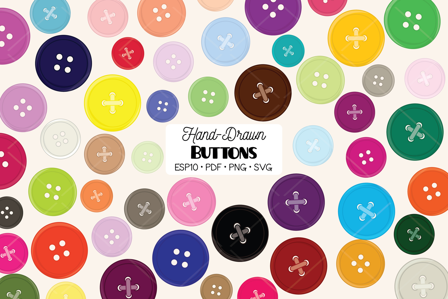 Colored Button | Rainbow Sewing Round Button | Thread product image 1