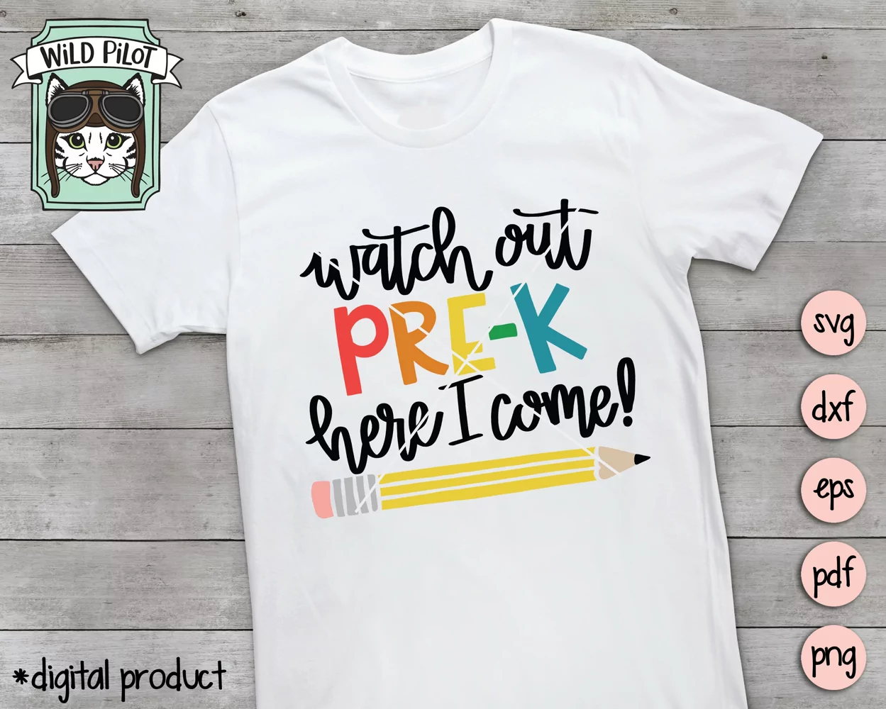 Watch Out Pre-K Here I Come SVG, First Day of School SVG product image 1