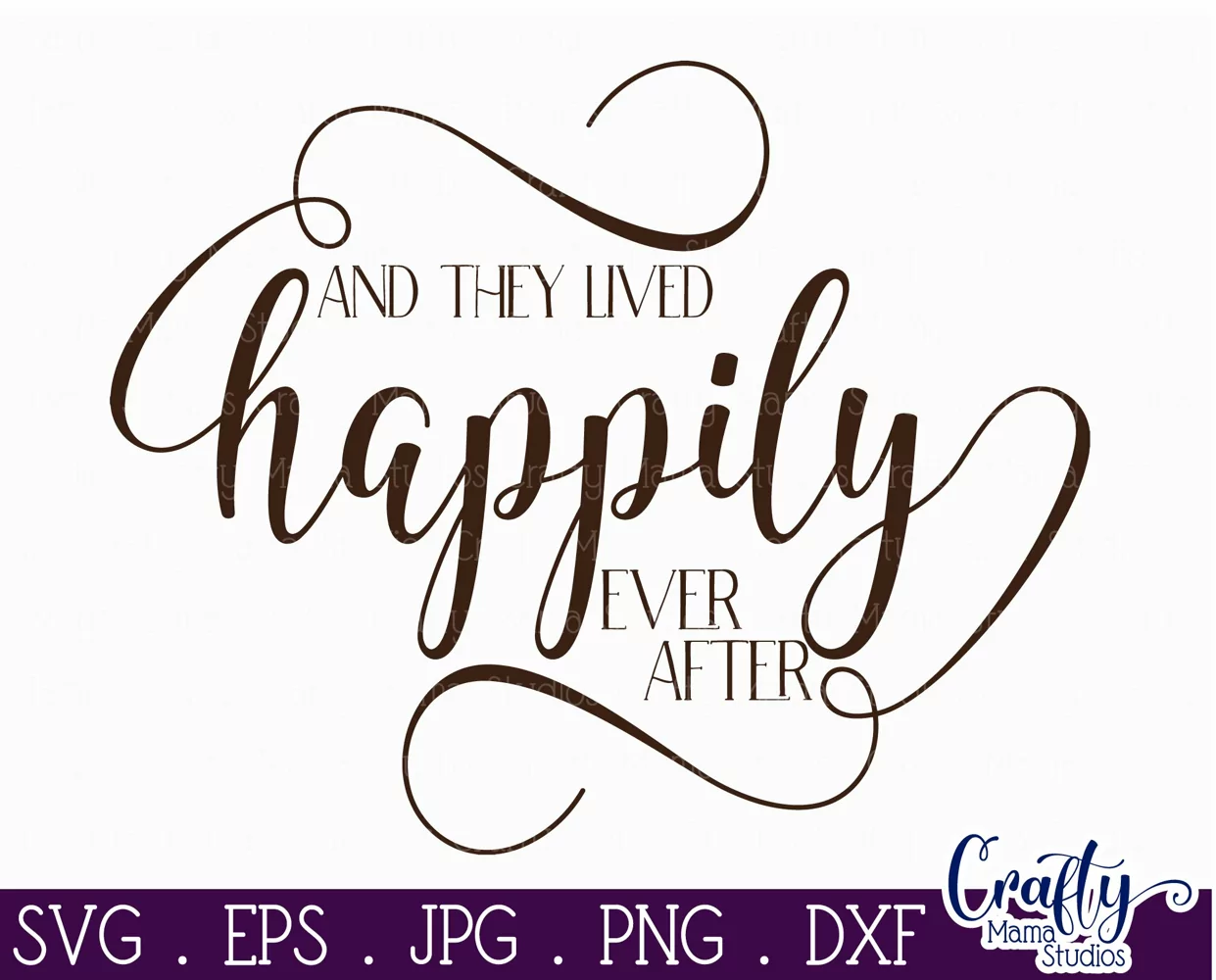 And They Lived Happily Ever After Farmhouse Svg Love Sign product image 1