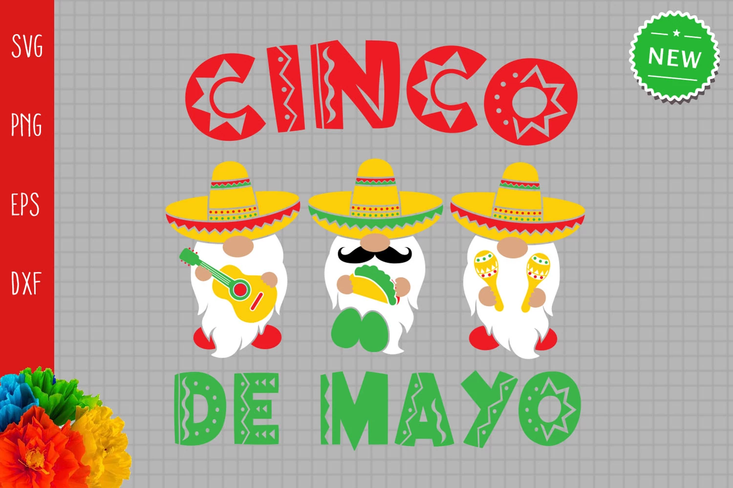 Cinco De Mayo Gnomes Svg, Gnomes Svg, Cinco de Mayo Svg product image 1